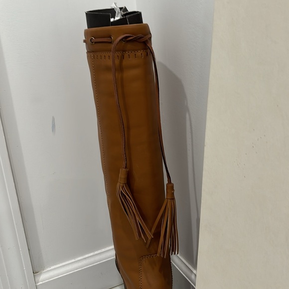 YSL Rive Gauche Brown Leather Boots 👢 👢Brand 🆕 size 8/ size 38 European - Picture 9 of 13